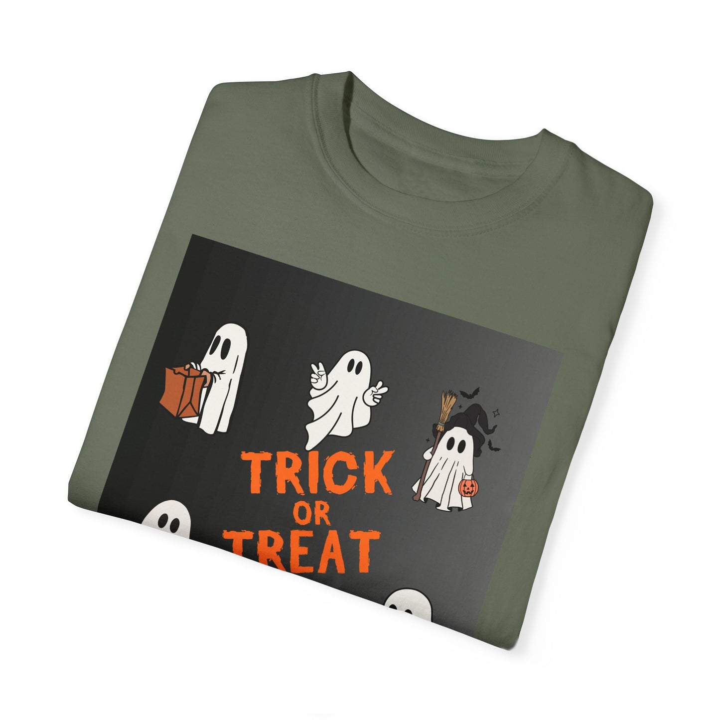 Ghostly Trick-or-Treat Unisex Tee - Blissful Haven Outlet