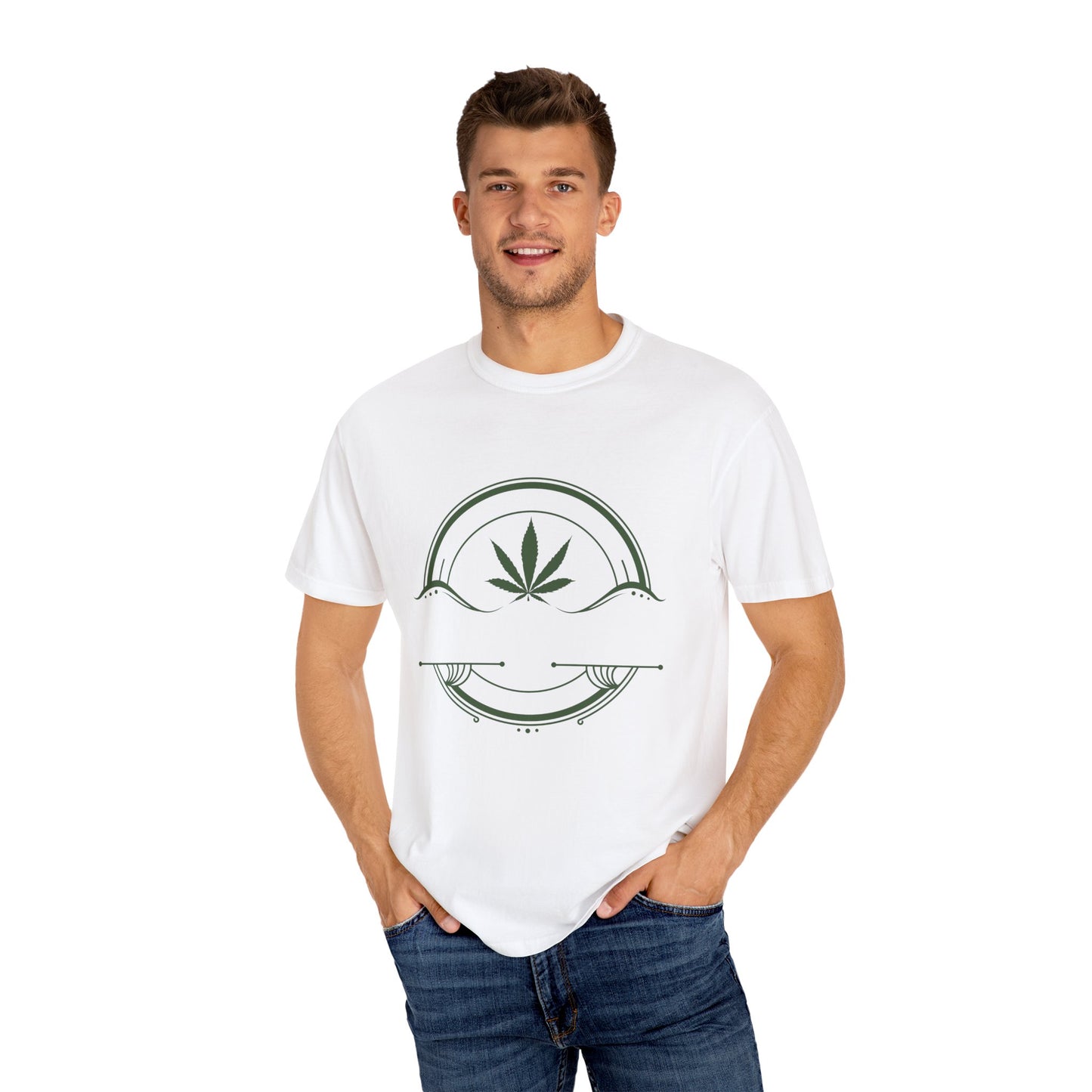 Leafy Vibes Garment-Dyed Tee - Blissful Haven Outlet