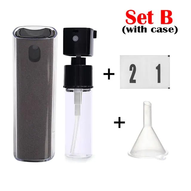 2in1 Microfiber Screen Cleaner Spray Bottle Set