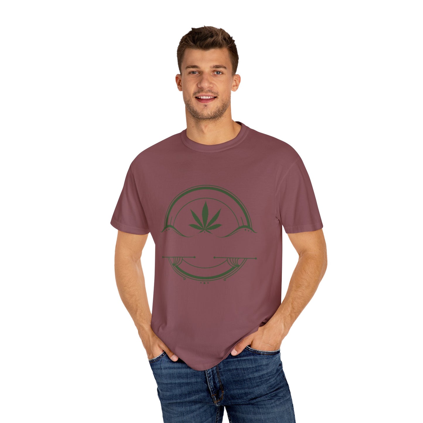 Leafy Vibes Garment-Dyed Tee - Blissful Haven Outlet