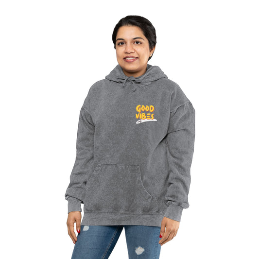 Good Vibes Unisex Mineral Wash Hoodie