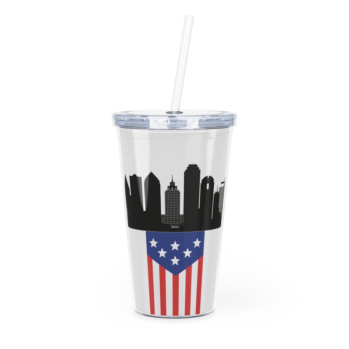 Plastic Tumbler with Straw