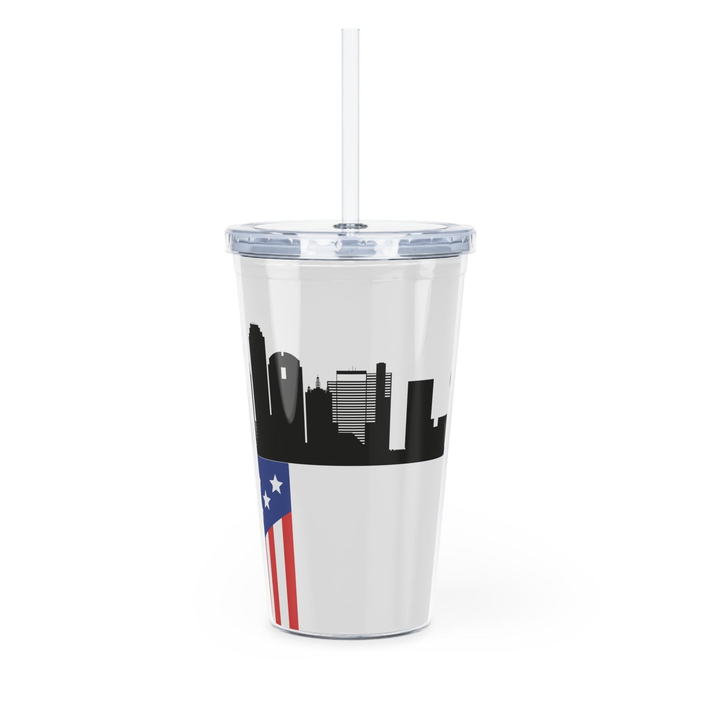 Plastic Tumbler with Straw