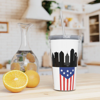 Plastic Tumbler with Straw